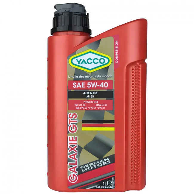 Масло моторное YACCO GALAXIE GTS 5W-40 1л YACCO 5W40 GALAXIE GTS/1