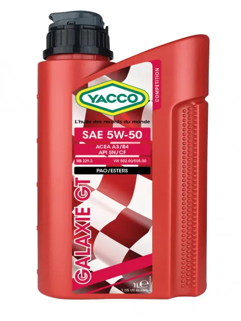 Масло моторное YACCO 5W-50 1л YACCO 5W50 GALAXIE GT/1