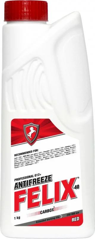 Изображение Антифриз G12+ красный Carbox 1 кг FELIX 430206032 Антифриз G12+ красный Carbox 1 кг FELIX 430206032