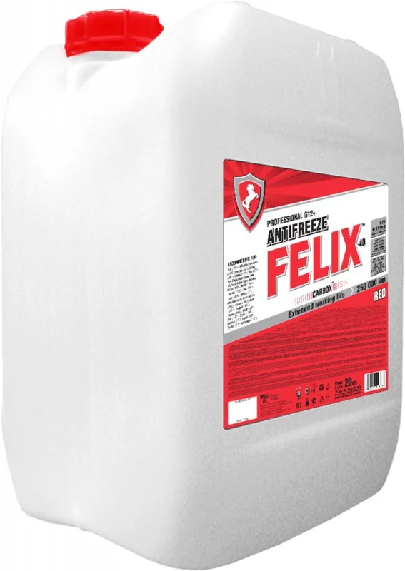 Изображение Антифриз G12+ красный Carbox 20 кг FELIX 430206159 Антифриз G12+ красный Carbox 20 кг FELIX 430206159