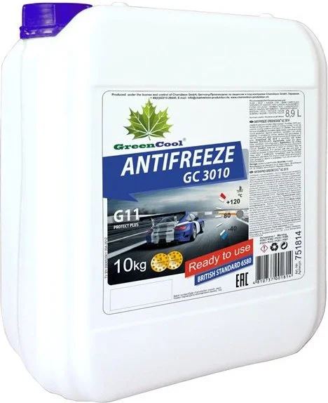 Антифриз G11 синий GС3010 Е 10 кг GreenCool 751814