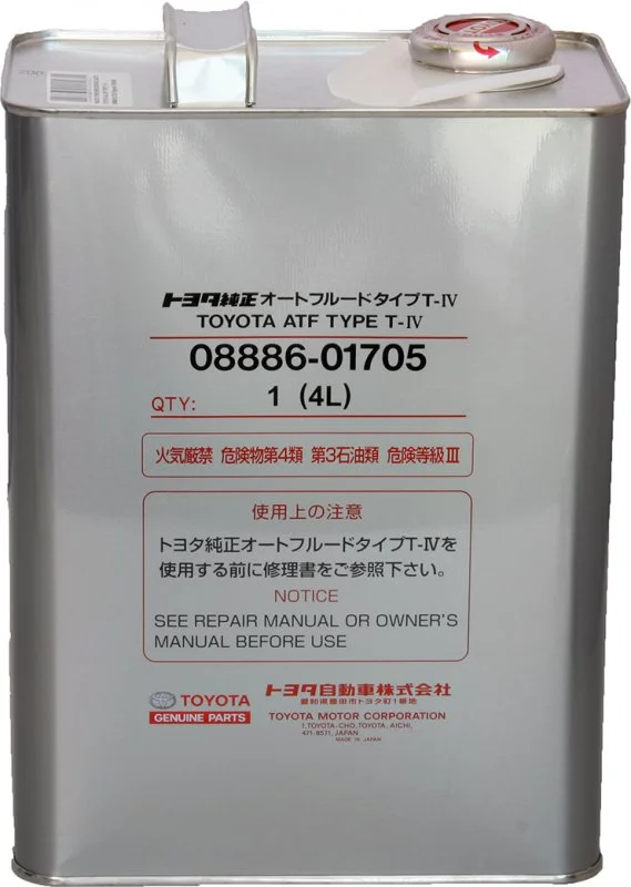 Трансмиссионное масло TOYOTA ATF TYPE T-IV 4л 08886-01705