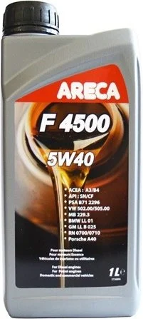 Изображение Масло моторное ARECA 5W-40 1л 11451 Масло моторное ARECA 5W-40 1л 11451