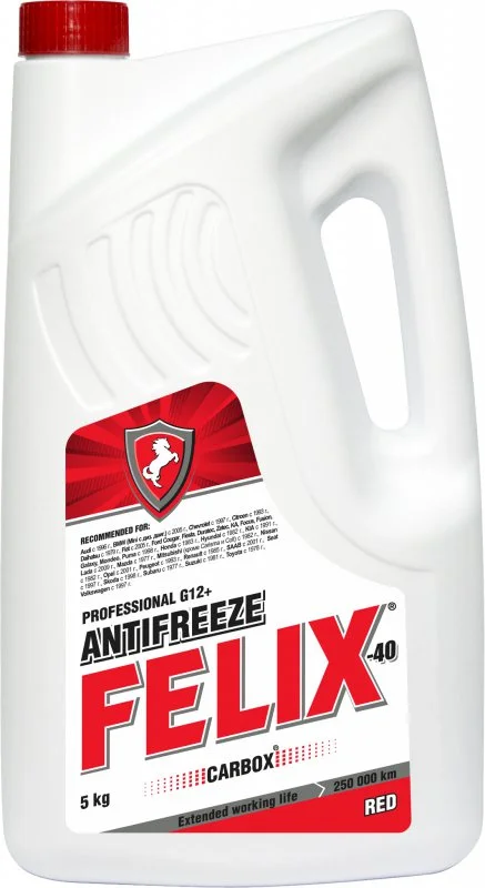 Антифриз G12+ красный Carbox 5 кг FELIX 430206033