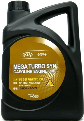 Масло моторное HYUNDAI/KIA/MOBIS MEGA TURBO SYN 0W-30 4л 05100-00471