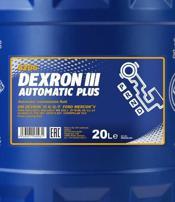 Изображение Трансмиссионное масло MANNOL ATF DEXRON III AUTOMATIC PLUS 20л 98714 Трансмиссионное масло MANNOL ATF DEXRON III AUTOMATIC PLUS 20л 98714