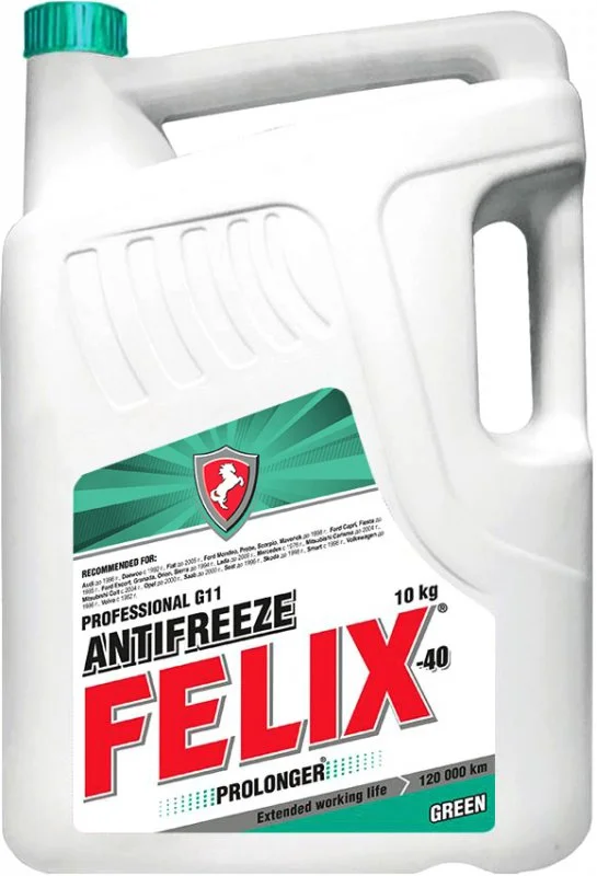 Изображение Антифриз G11 зеленый Prolonger 10 кг FELIX 430206021 Антифриз G11 зеленый Prolonger 10 кг FELIX 430206021