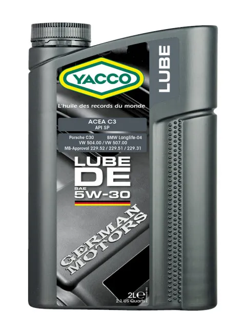 Масло моторное YACCO LUBE DE 5W-30 2л YACCO 5W30 LUBE DE/2