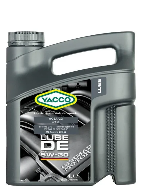 Масло моторное YACCO LUBE DE 5W-30 4л YACCO 5W30 LUBE DE/4