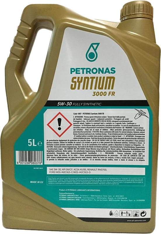 Изображение Масло моторное SYNTIUM 3000 FR 5W-30 5л 70260M12EU Масло моторное SYNTIUM 3000 FR 5W-30 5л 70260M12EU