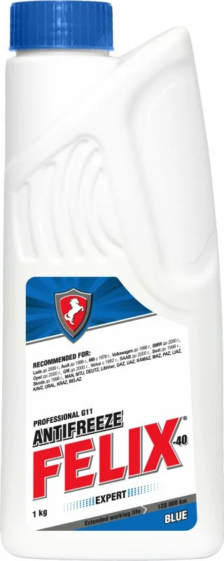 Изображение Антифриз G11 синий Expert 1 кг FELIX 430206057 Антифриз G11 синий Expert 1 кг FELIX 430206057