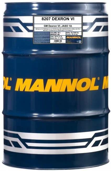 Трансмиссионное масло MANNOL 8207 ATF DEXRON VI л 54763