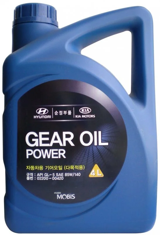 Изображение Трансмиссионное масло HYUNDAI/KIA/MOBIS GEAR OIL POWER GL 5 85W-140 4л 0220000420 Трансмиссионное масло HYUNDAI/KIA/MOBIS GEAR OIL POWER GL 5 85W-140 4л 0220000420