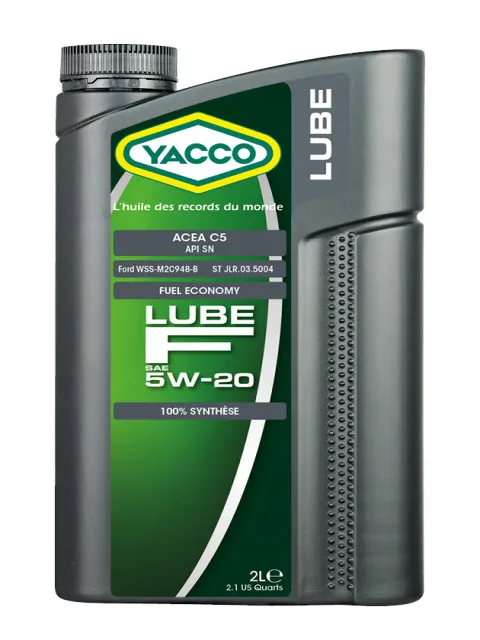 Масло моторное YACCO LUBE F 5W-20 2л YACCO 5W20 LUBE F/2