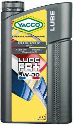 Масло моторное YACCO LUBE FR PLUS 5W-30 2л YACCO 5W30 LUBE FR PLUS/2