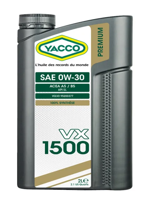 Масло моторное YACCO VX 1500 0W-30 2л YACCO 0W30 VX 1500/2