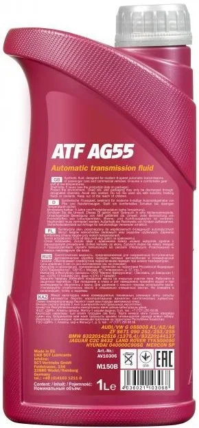 Изображение Трансмиссионное масло MANNOL ATF AG55 AUTOMATIC 1л 97702 Трансмиссионное масло MANNOL ATF AG55 AUTOMATIC 1л 97702
