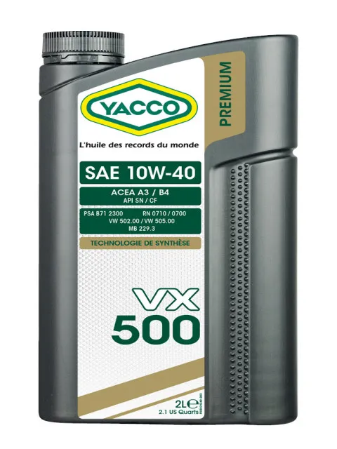Масло моторное YACCO VX 500 10W-40 2л YACCO 10W40 VX 500/2