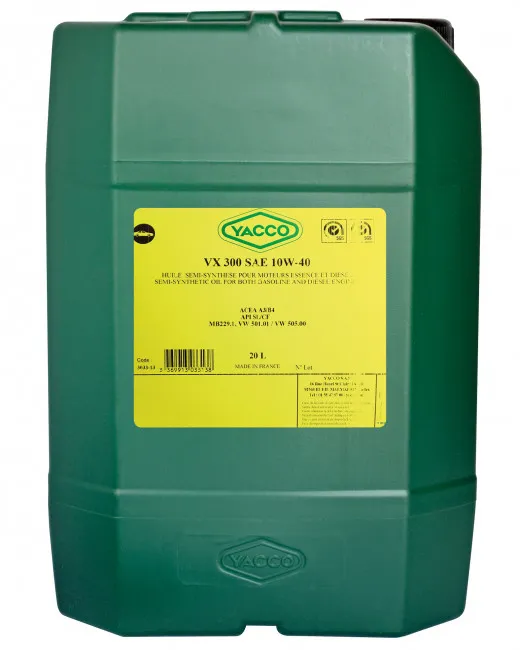 Масло моторное YACCO VX 300 10W-40 20л YACCO 10W40 VX 300/20