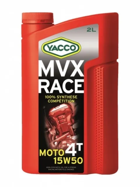 Масло моторное YACCO MVX RACE 4T 15W-50 2л YACCO 15W50 MVX RACE 4T/2