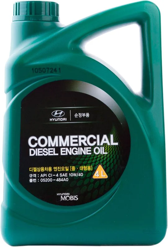 Масло моторное HYUNDAI/KIA/MOBIS COMMERCIAL DIESEL 10W-40 4л 05200-484A0