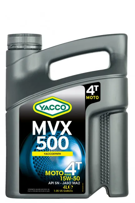 Изображение Масло моторное YACCO 10W-30 4л YACCO 10W30 MVX 500 4T/4 Масло моторное YACCO 10W-30 4л YACCO 10W30 MVX 500 4T/4