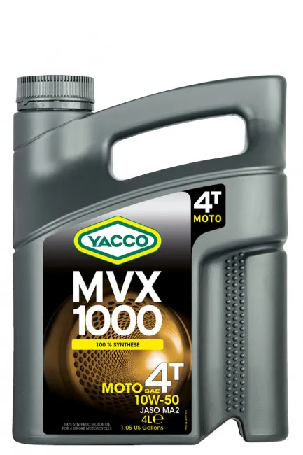 Масло моторное YACCO MVX 1000 4T 10W-50 4л YACCO 10W50 MVX 1000 4T/4