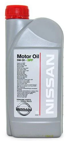 Изображение Масло моторное NISSAN DPF 5W-30 1л KE900-90033 Масло моторное NISSAN DPF 5W-30 1л KE900-90033