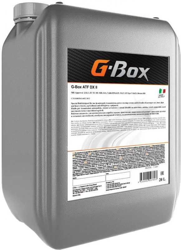 Трансмиссионное масло GENERGY G-BOX ATF DX II 20л 253650083