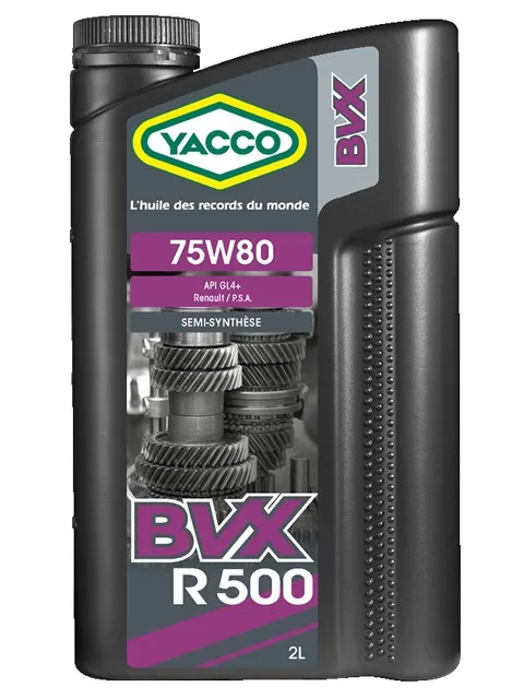 Изображение Трансмиссионное масло YACCO BVX R 500 75W-80 2л YACCO 75W80 BVX R 500/2 Трансмиссионное масло YACCO BVX R 500 75W-80 2л YACCO 75W80 BVX R 500/2