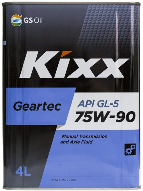 Трансмиссионное масло KIXX GEARTEC GL-5 75W-90 4л L296244TE1