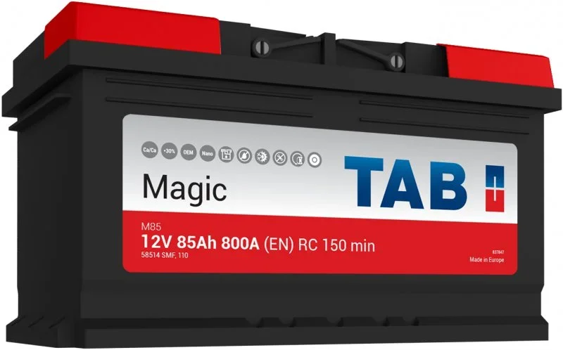 Аккумулятор автомобильный Magic 85 А·ч TAB 189085