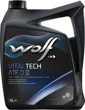 Трансмиссионное масло WOLF VITALTECH ATF DIII 5л 3006/5
