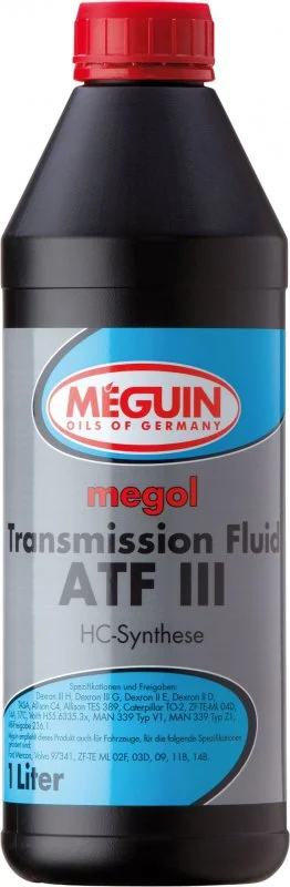 Трансмиссионное масло MEGUIN MEGOL TRANSMISSION-FLUID ATF III 1л 4875