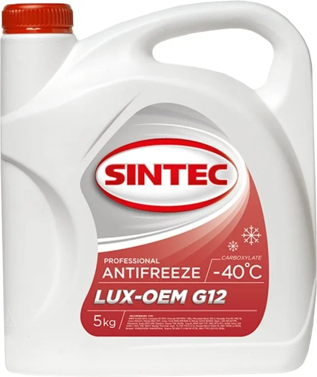 Антифриз G12 красный Lux 5 кг SINTEC 614500