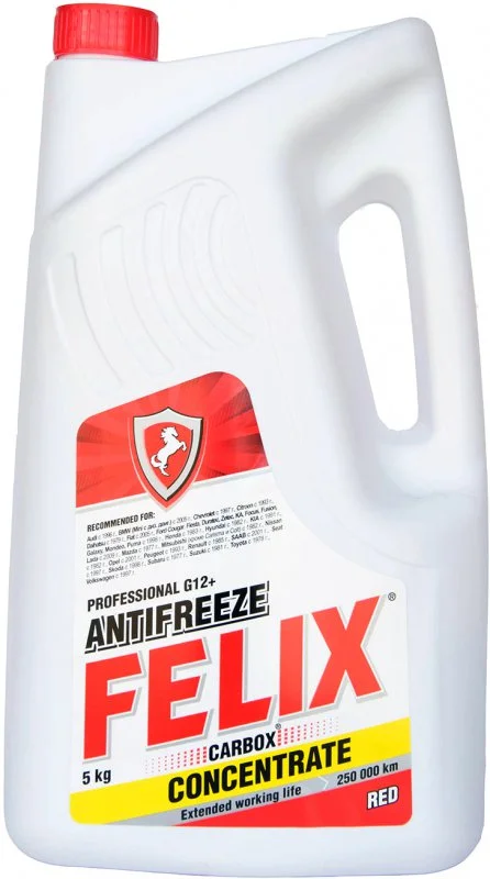 Антифриз G12+ красный Carbox 5 кг FELIX 430206041