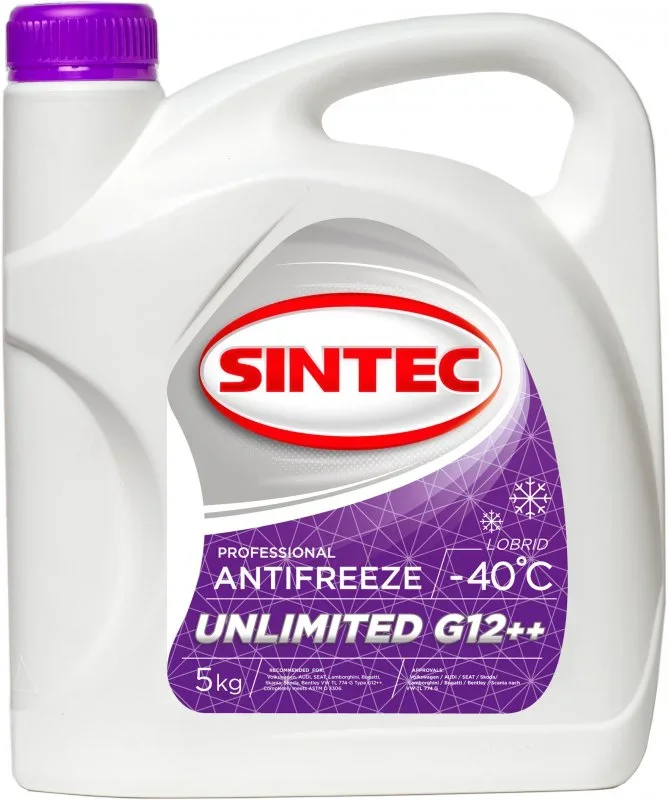 Антифриз G12++ фиолетовый Unlimited 5 кг SINTEC 803584