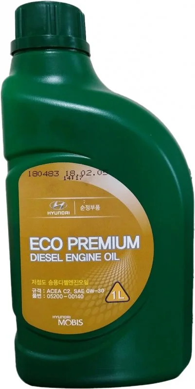 Масло моторное HYUNDAI/KIA/MOBIS ECO PREMIUM 0W-30 1л 05200-00140
