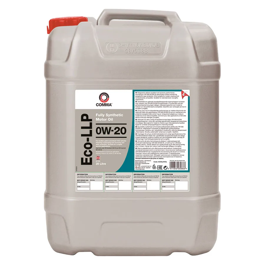 Масло моторное COMMA ECO-LLP 0W-20 20л ECOLLP20L
