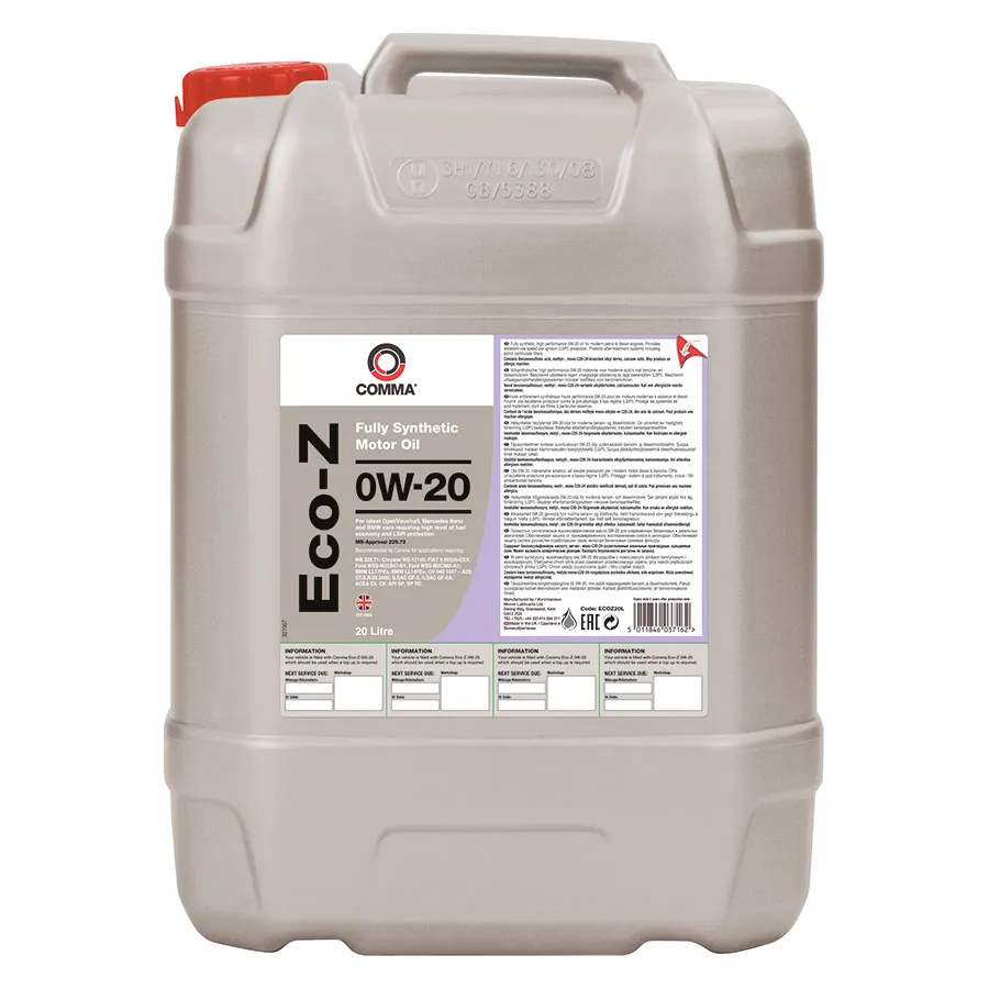 Масло моторное COMMA 0W-20 20л ECOZ20L