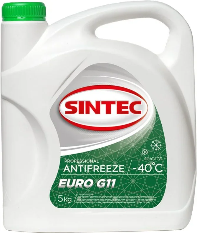 Антифриз G11 зеленый Euro 5 кг SINTEC 800523