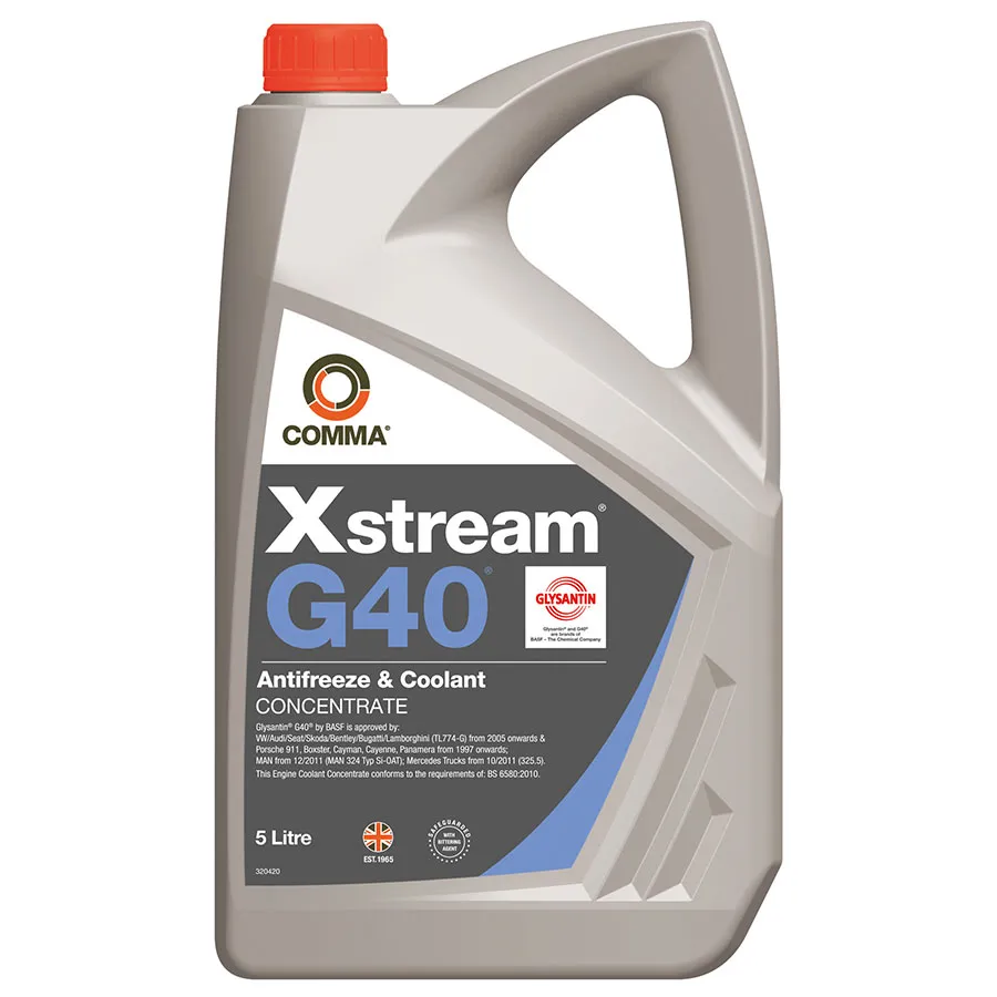 Xstream® G40® Antifreeze & Coolant Concentrate 5 л. COMMA XSG405L