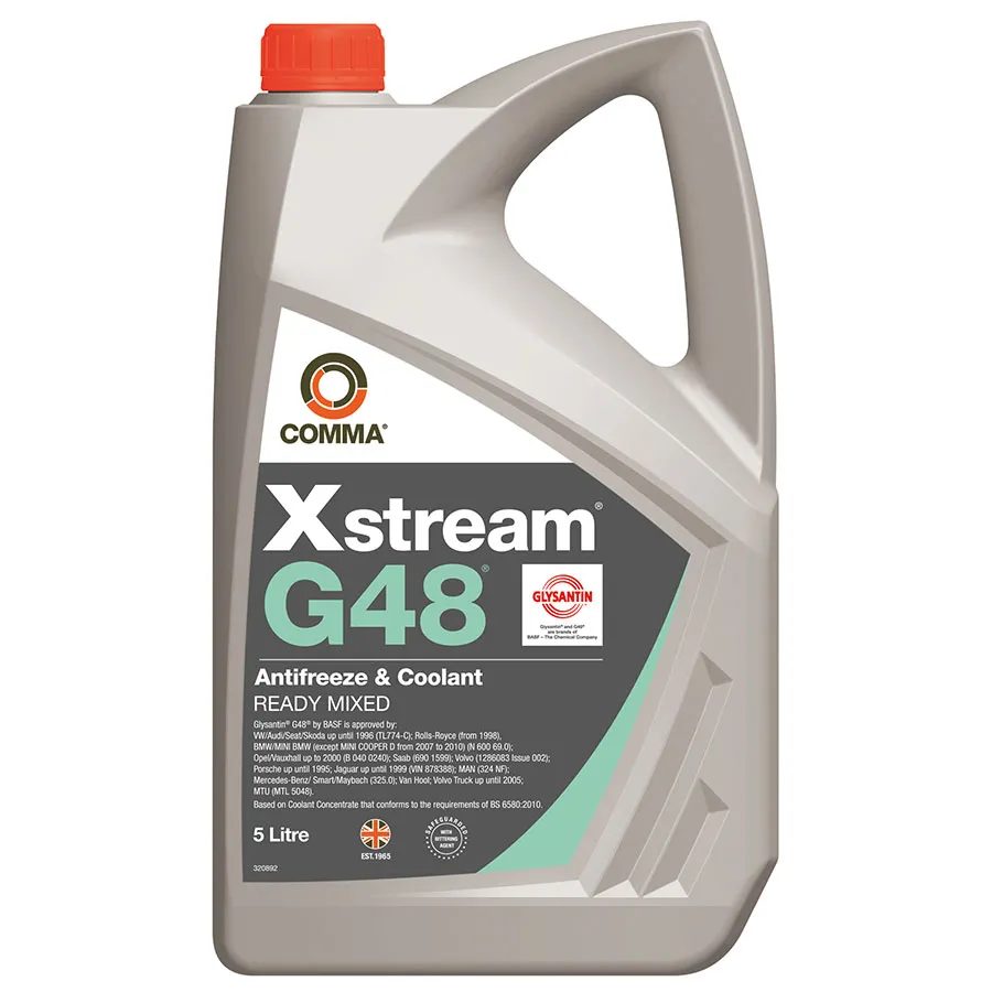 Xstream® G48® Antifreeze & Coolant Ready Mixed 5 л. COMMA XSG48M5L