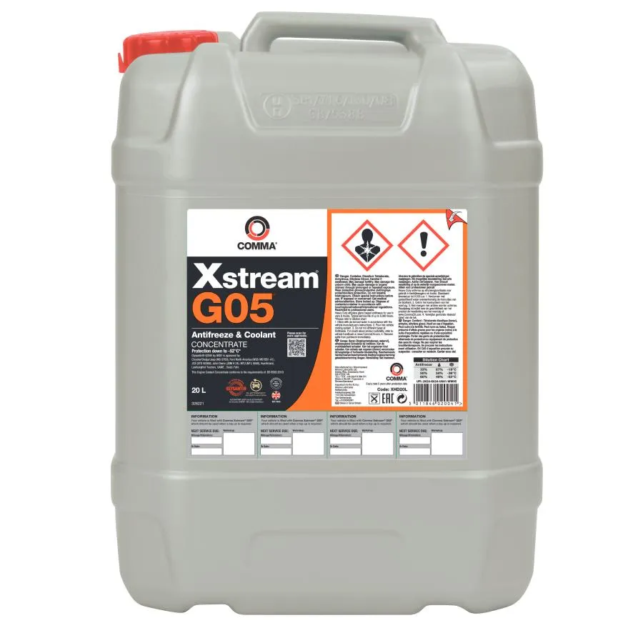 Xstream® G05® Antifreeze & Coolant Concentrate 20 л. COMMA XHD20L