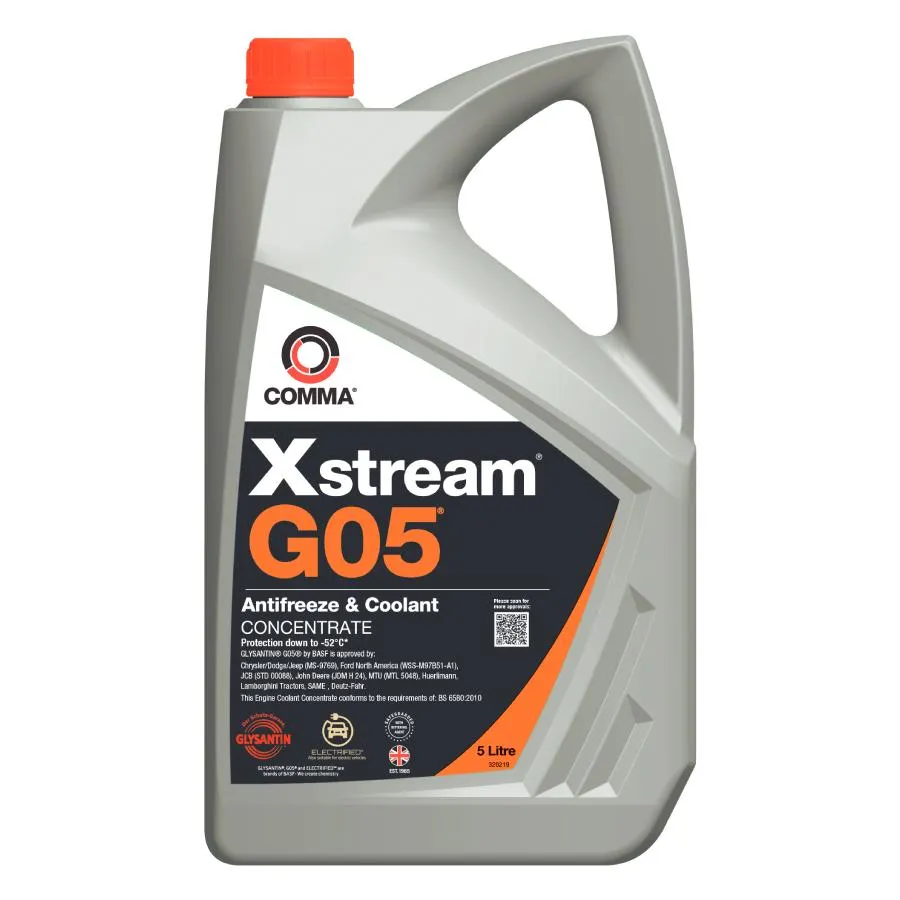 Xstream® G05® Antifreeze & Coolant Concentrate 5 л. COMMA XHD5L