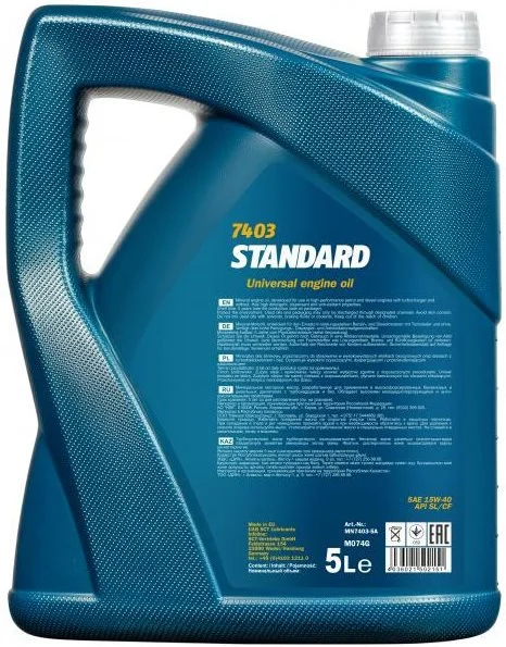 Изображение Масло моторное MANNOL 15W-40 5л 95822 Масло моторное MANNOL 15W-40 5л 95822