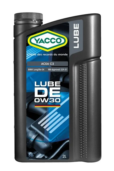 Масло моторное YACCO 0W-30 2л YACCO 0W30 LUBE DE/2