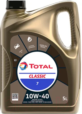 Масло моторное TOTAL CLASSIC 7 10W-40 5л 213691
