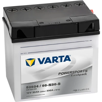 Аккумулятор 30 ач 300 а 186x130x171 мм 0 (-+) обратная VARTA 530 034 030