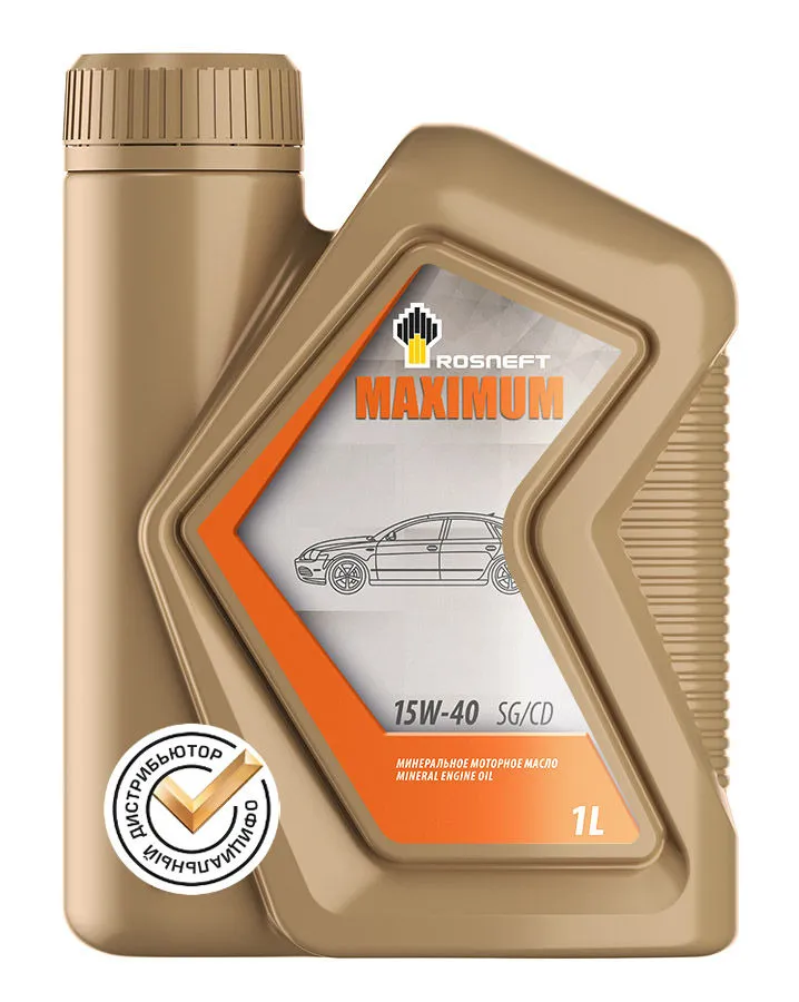 Масло моторное ROSNEFT MAXIMUM 15W-40 1л 40814432